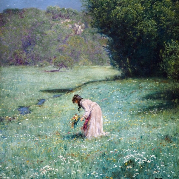 Hans Thoma : Forest Meadow (1876) Canvas Gallery Wrapped or Framed Giclee Wall Art Print (D6050)