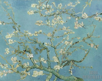 Vincent van Gogh : Almond Blossom (1890) Canvas Gallery Wrapped or Framed Giclee Wall Art Print (D4560)