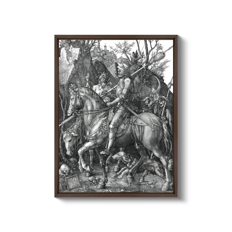 Albrecht Durer : the Knight Death and the Devil (1513) Canvas Gallery ...