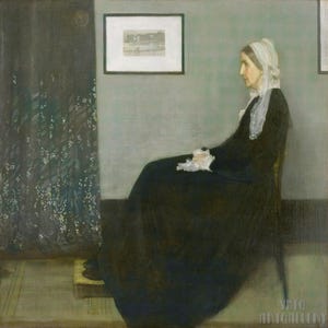 James McNeill Whistler : Whistler&#39;s Mother (1871) Canvas Gallery Wrapped or Framed Giclee Wall Art Print Digitally Remastered (D50)