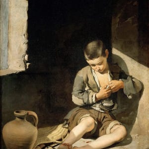 Bartolomé Esteban Murillo : The Young Beggar (1645) Canvas Gallery Wrapped or Framed Giclee Wall Art Print Digitally Remastered (D6050)