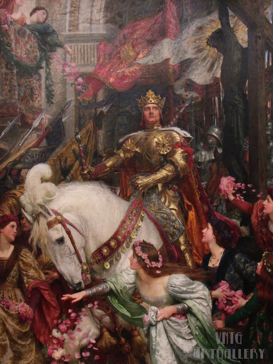 Frank Dicksee : The Two Crowns (1900) Canvas Gallery Wrapped or Framed Giclee Wall Art Print Digitally Remastered (D6045)