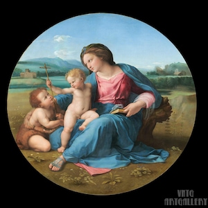 Raphael : Alba Madonna (1510) Canvas Gallery Wrapped or Framed Giclee Wall Art Print Digitally Remastered (D50)