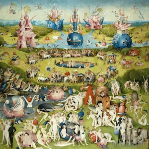 Hieronymus Bosch : The Garden of Earthly Delights (1503–1515) Canvas Gallery Wrapped or Framed Giclee Wall Art Print (D50)