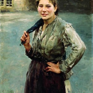 Nikolaj Kasatkin : Mine Worker (1897)  Canvas Gallery Wrapped or Framed Giclee Wall Art Print Digitally Remastered (D6040)