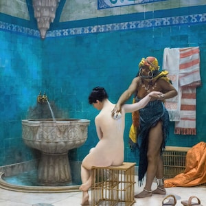 Jean-Leon Gerome: The Bath (1881) Canvas Gallery Wrapped or Framed Giclee Wall Art Print Digitally Remastered (D6050)