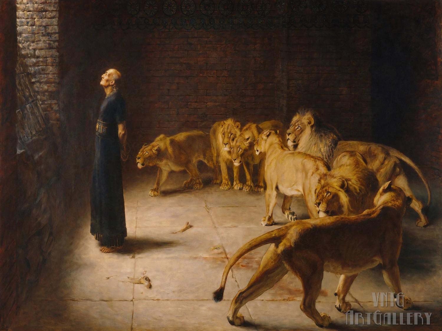 Briton Riviere Daniel In The Lion s Den 1892 Canvas Gallery Wrapped Briton Riviere Daniel In The Lion s Den 1892 Canvas Gallery Wrapped