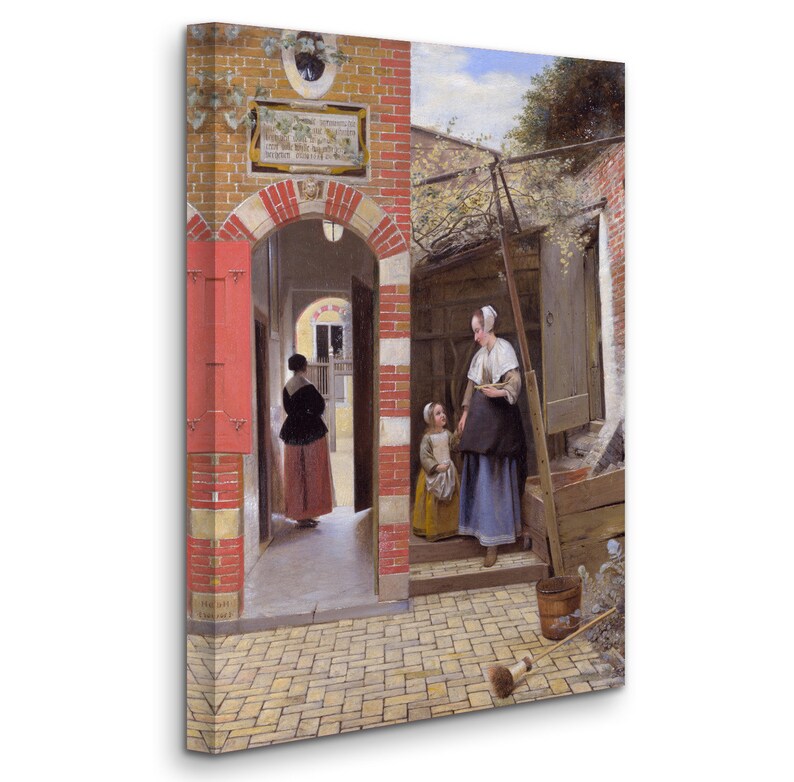 Pieter De Hooch the Courtyard of a House in Delft 1658 Etsy