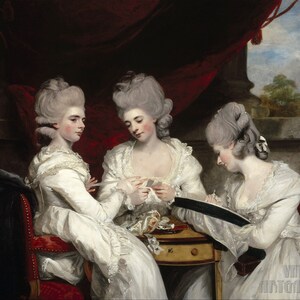 Sir Joshua Reynolds : The Ladies Waldegrave (1780) Canvas Gallery Wrapped or Framed Giclee Wall Art Print Digitally Remastered (D5060)