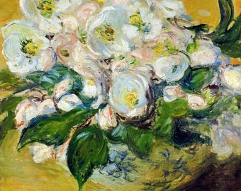 Claude Monet : Christmas Roses (1883) Canvas Gallery Wrapped or Framed Giclee Wall Art Print Digitally Remastered (D6045)