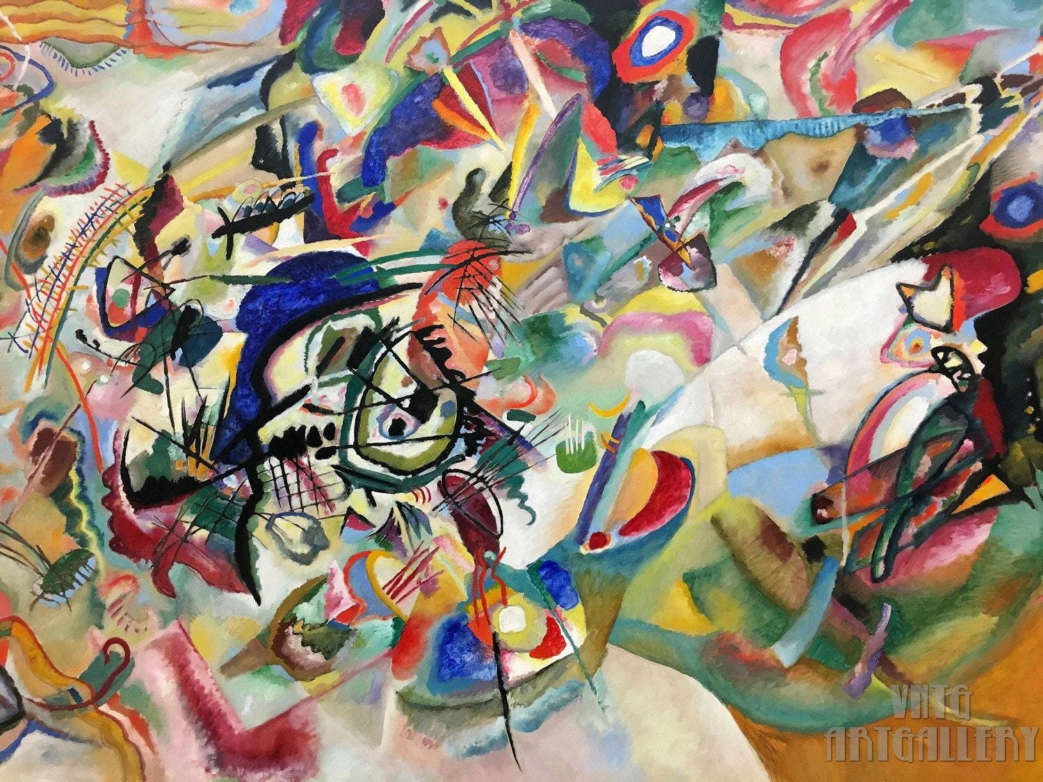 Wassily Kandinsky : Composition VII (1913) Canvas Gallery Wrapped
