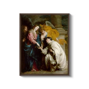Reproduction Tableau La Vision Du Bienheureux Hermann Joseph - D'après Van Dyck, Avd129