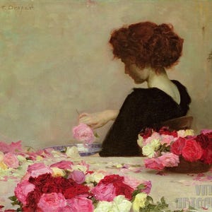 Herbert James Draper: potpourri (1897) galerie op canvas gewikkeld of ingelijste Giclée-muurkunstdruk digitaal geremasterd (D4560)