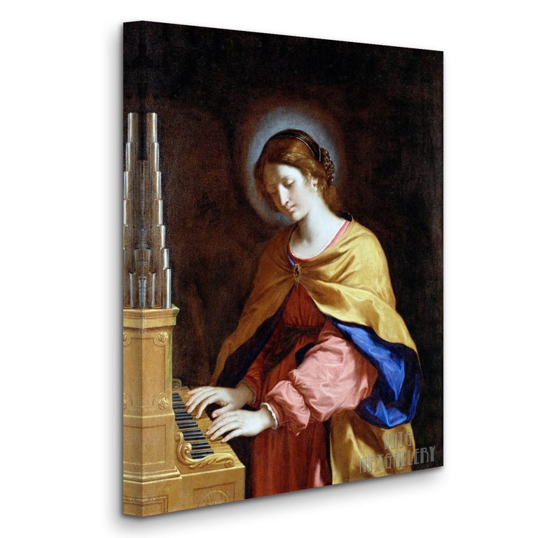 Guercino : Saint Cecilia (1649) Gallery Wrapped or Framed Giclee Wall ...