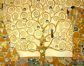 Gustav Klimt : Stoclet Frieze, The Tree of Life (1905) Canvas Gallery Wrapped or Framed Giclee Wall Art Print Digitally Remastered (D4060)