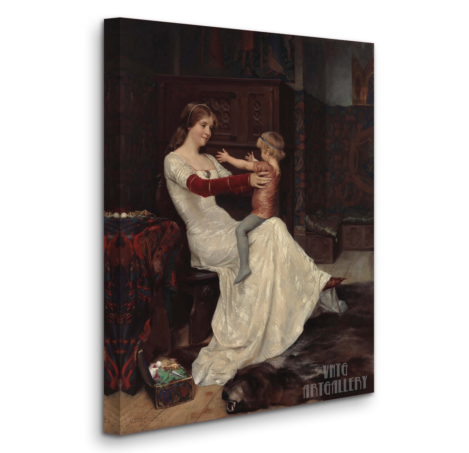 Albert Edelfelt : Queen Bianca 1877 Canvas Gallery Wrapped - Etsy