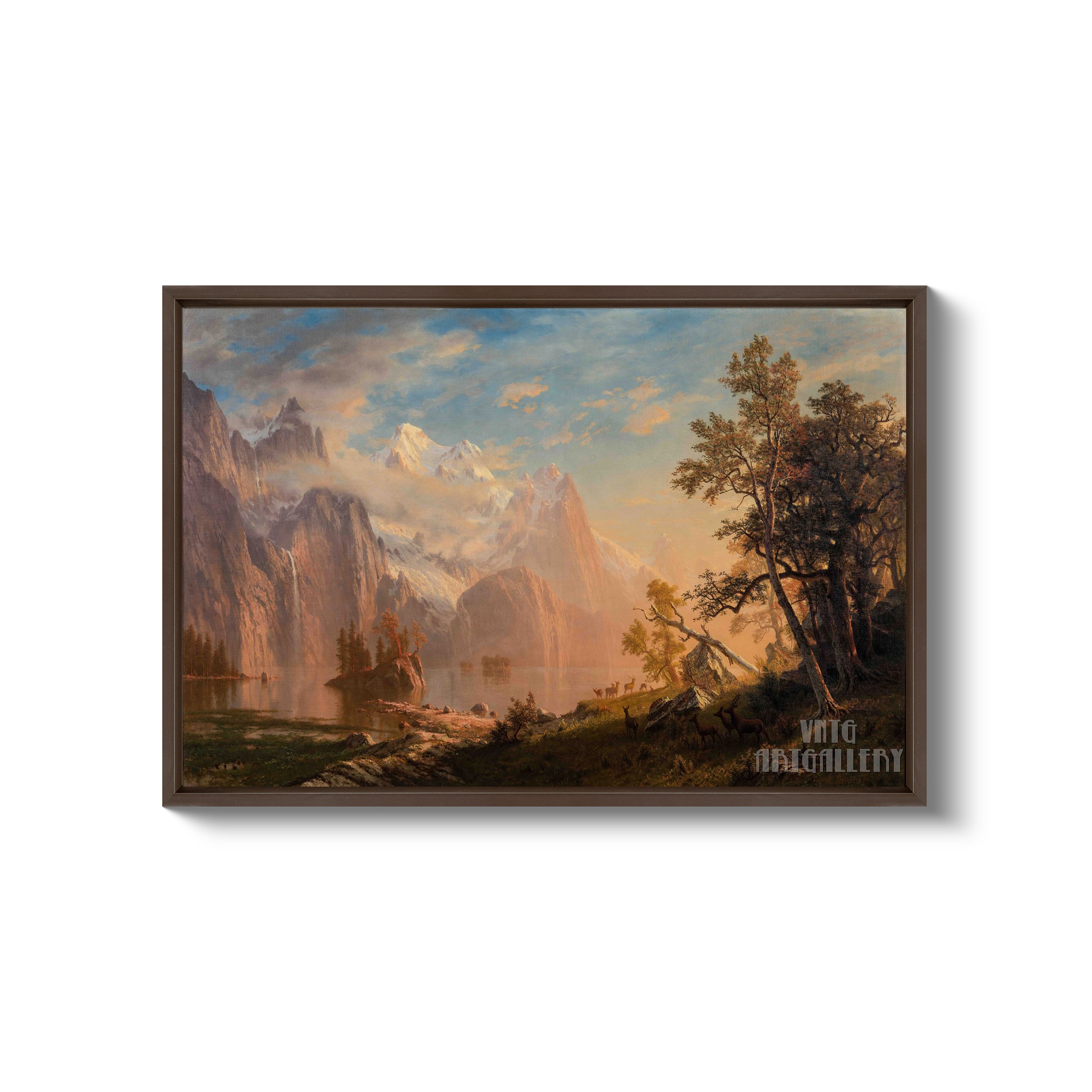 Albert Bierstadt : Western Landscape 1869 Canvas Gallery - Etsy