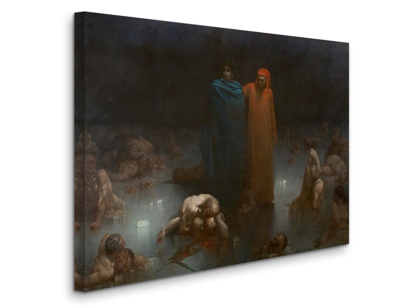 Gustave Dore Dante and Virgil in the Ninth Circle of Hell | Etsy