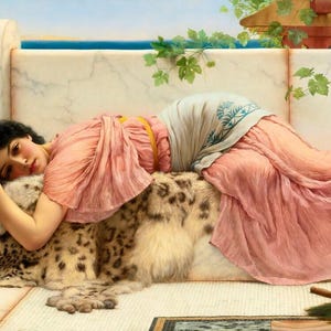 John William Godward : When the Heart is Young (1902) Canvas Gallery Wrapped or Framed Giclee Wall Art Print Digitally Remastered (D3060)