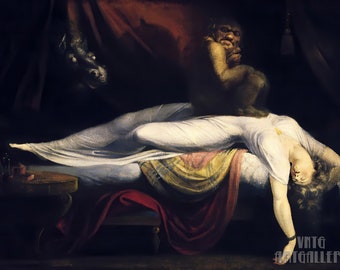 Henry Fuseli : The Nightmare (1781) Canvas Gallery Wrapped or Framed Giclee Wall Art Print Digitally Remastered (D4560)