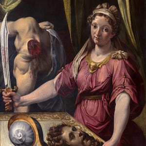 Lorenzo Sabatini : Judith with the Head of Holofernes (c1562) Canvas Gallery Wrapped or Framed Giclee Wall Art Print (D6045)