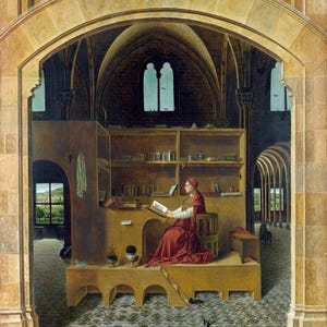 Antonello da Messina : St. Jerome in His Study (1460) Canvas Gallery Wrapped or Framed Giclee Wall Art Print Digitally Remastered (D6045)