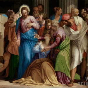Paolo Veronese : The Conversion of Mary Magdalene (1548) Canvas Gallery Wrapped or Framed Giclee Wall Art Print Digitally Remastered (D4560)