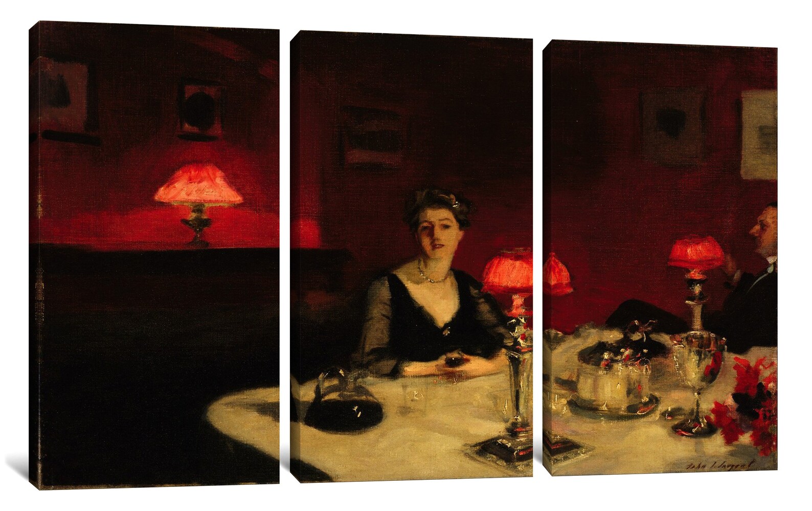 John Singer Sargent : A Dinner Table at Night 1884 Canvas - Etsy