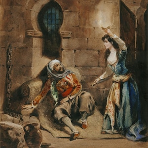 Eugène Delacroix: Korsarz (1814) – wydruk ścienny giclee w oprawie lub na płótnie, cyfrowo zremasterowany (D6050)