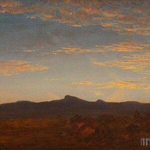 Thomas Cole: Studie für Catsrill Creek (1844-45) Leinwand Gallerie gerahmt Giclee Wand Kunst Druck Digital Remastered (D4060)