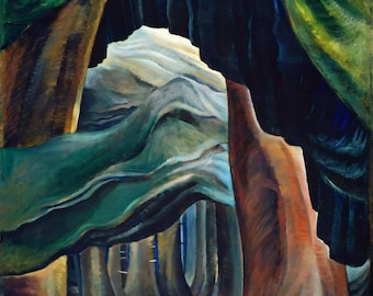 Emily Carr : Forest  British Columbia (1932) Canvas Gallery Wrapped or Framed Giclee Wall Art Print Digitally Remastered (D6040)