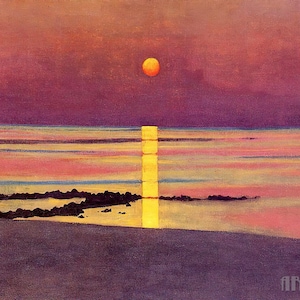 Felix Vallotton : Sunset (1913) Canvas Gallery Wrapped or Framed Giclee Wall Art Print Digitally Remastered (D4060)