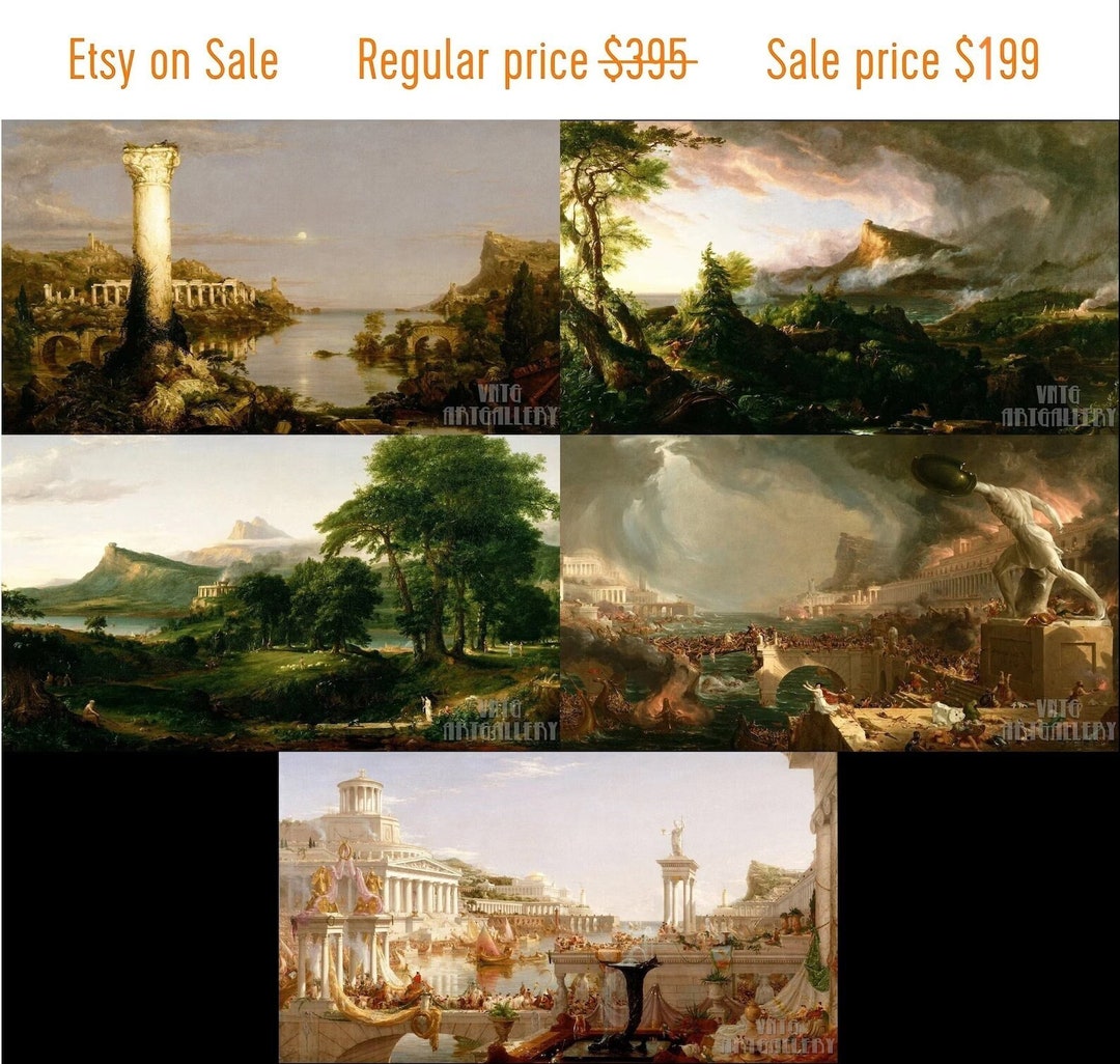 Thomas Cole : the Course of the Empire 1836 COMPLETE SET OF 5 Canvas ...