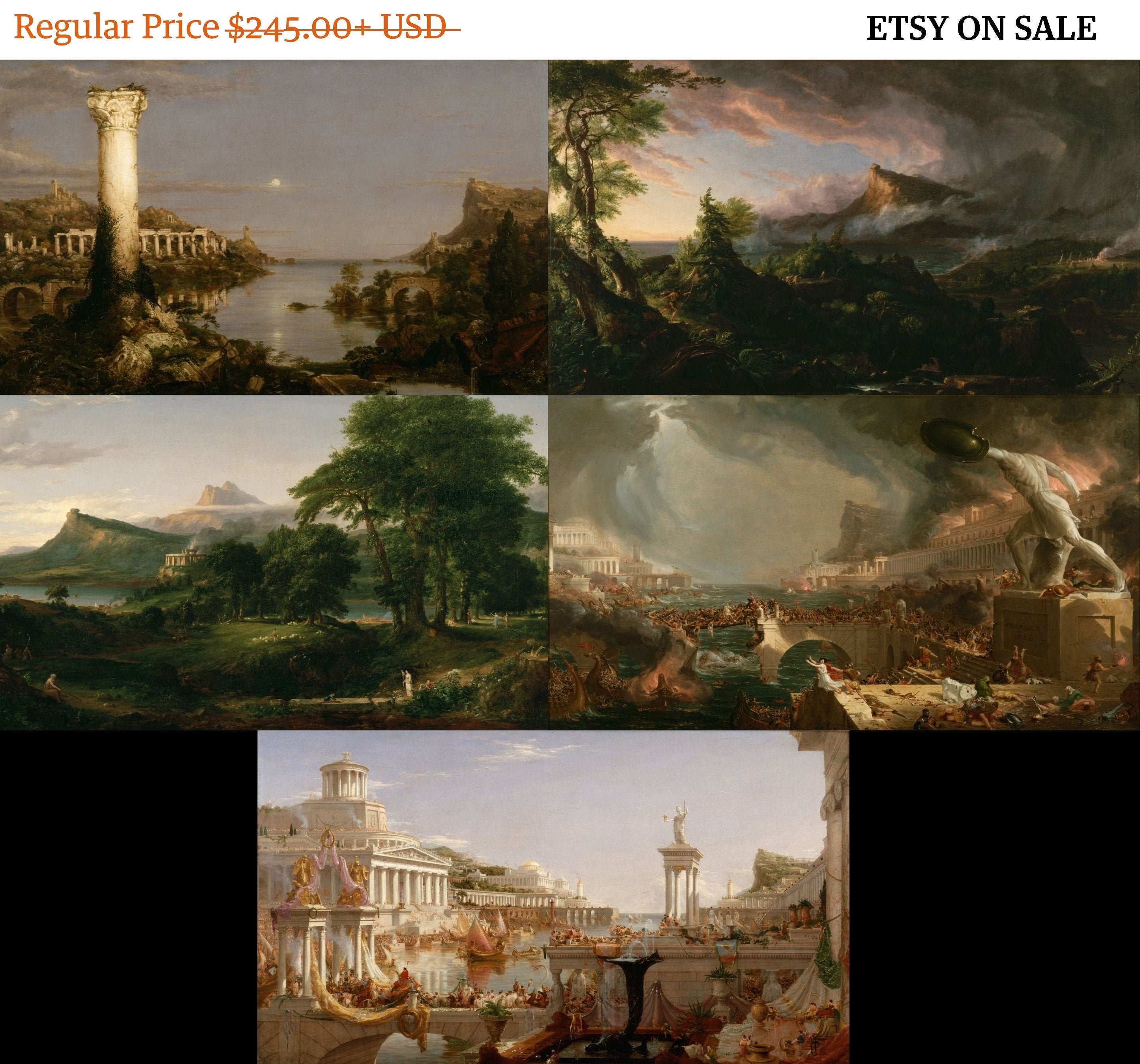🐈 The course of empire paintings. Explore Thomas Cole. 20221113