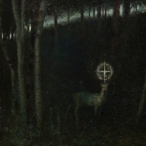 Franz von Stuck : The Vision of Saint Hubert (1890) Canvas Gallery Wrapped or Framed Giclee Wall Art Print Digitally Remastered (D6050)