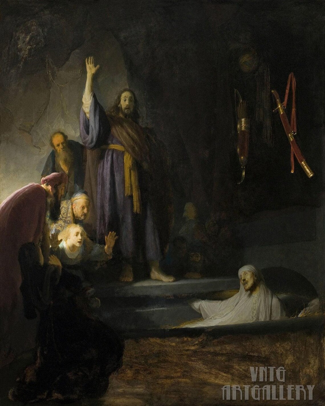 Rembrandt Van Rijn : the Raising of Lazarus (1630) Canvas Gallery ...
