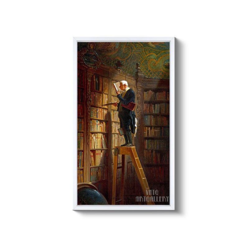 Carl Spitzweg : Der Bücherwurm 1850 Leinwand Gallerie gerahmt Giclee Print D6035 Bild 7