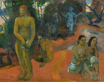 Paul Gauguin : Te Pape Nave Nave (Delectable Waters) (1898) Canvas Gallery Wrapped or Framed Giclee Wall Art Print (D4560)
