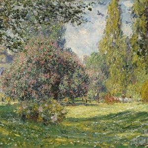 クロード・モネ：風景画 モンソー公園（1878年） キャンバス ギャラリーラップまたは額装 ジクレー ウォールアートプリント デジタルリマスター版（D4560）