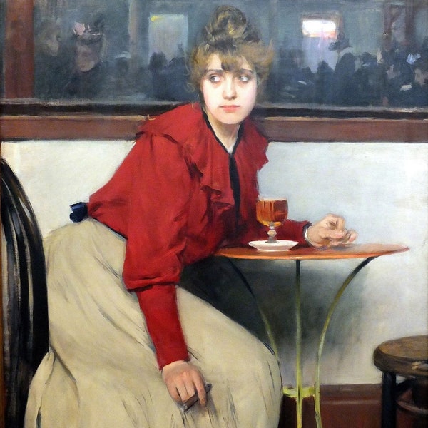 Ramon Casas : La Madeleine (1892)  Canvas Gallery Wrapped or Framed Giclee Wall Art Print (D6045)