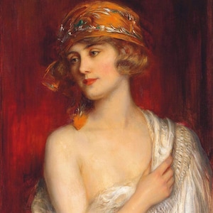 Albert Lynch : A Young Beauty (19th/early 20th century) Canvas Gallery Wrapped or Framed Giclee Wall Art Print Digitally Remastered (D6050)