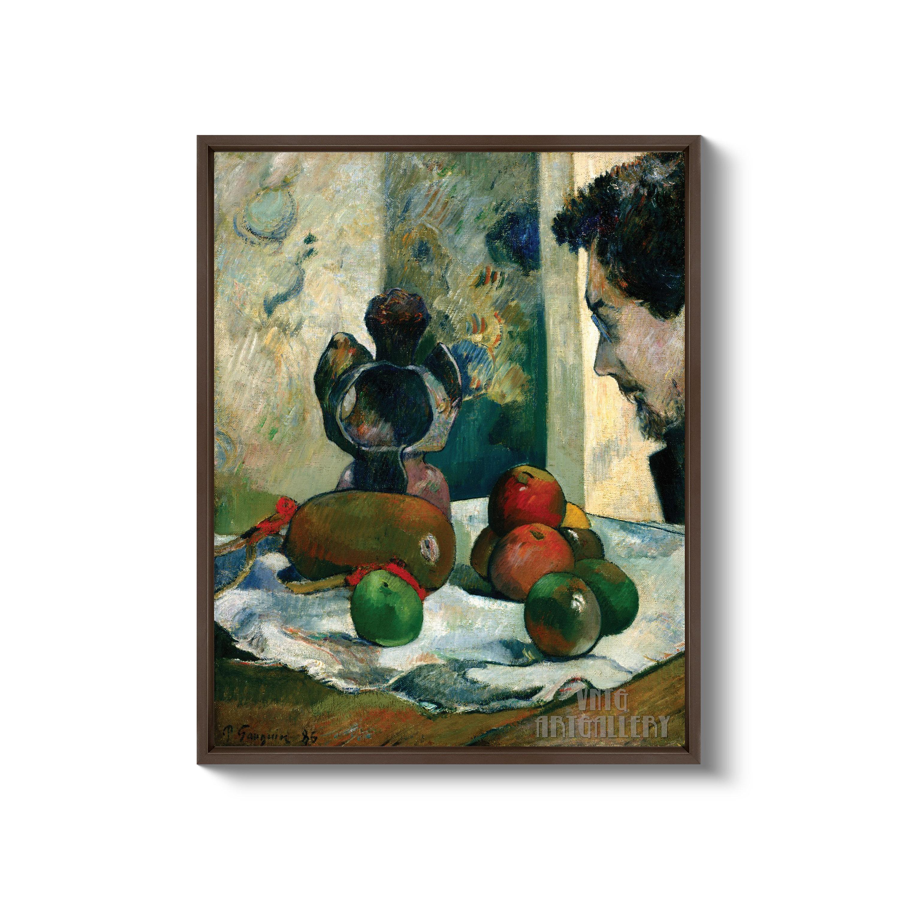 ポール・ゴーギャン：ラヴァルの横顔のある静物画（1930年）キャンバス
