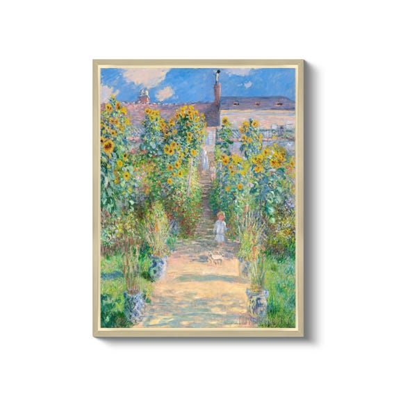 クロード・モネ：ヴェトゥイユの画家の庭（1880年）キャンバス