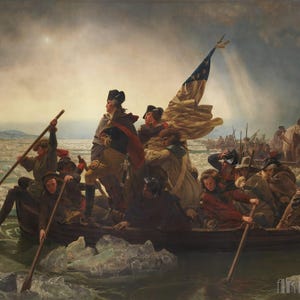 Emanuel Leutze : Washington Crossing the Delaware (1851) Canvas Gallery Wrapped or Framed Giclee Wall Art Print Digitally Remastered (D4060)