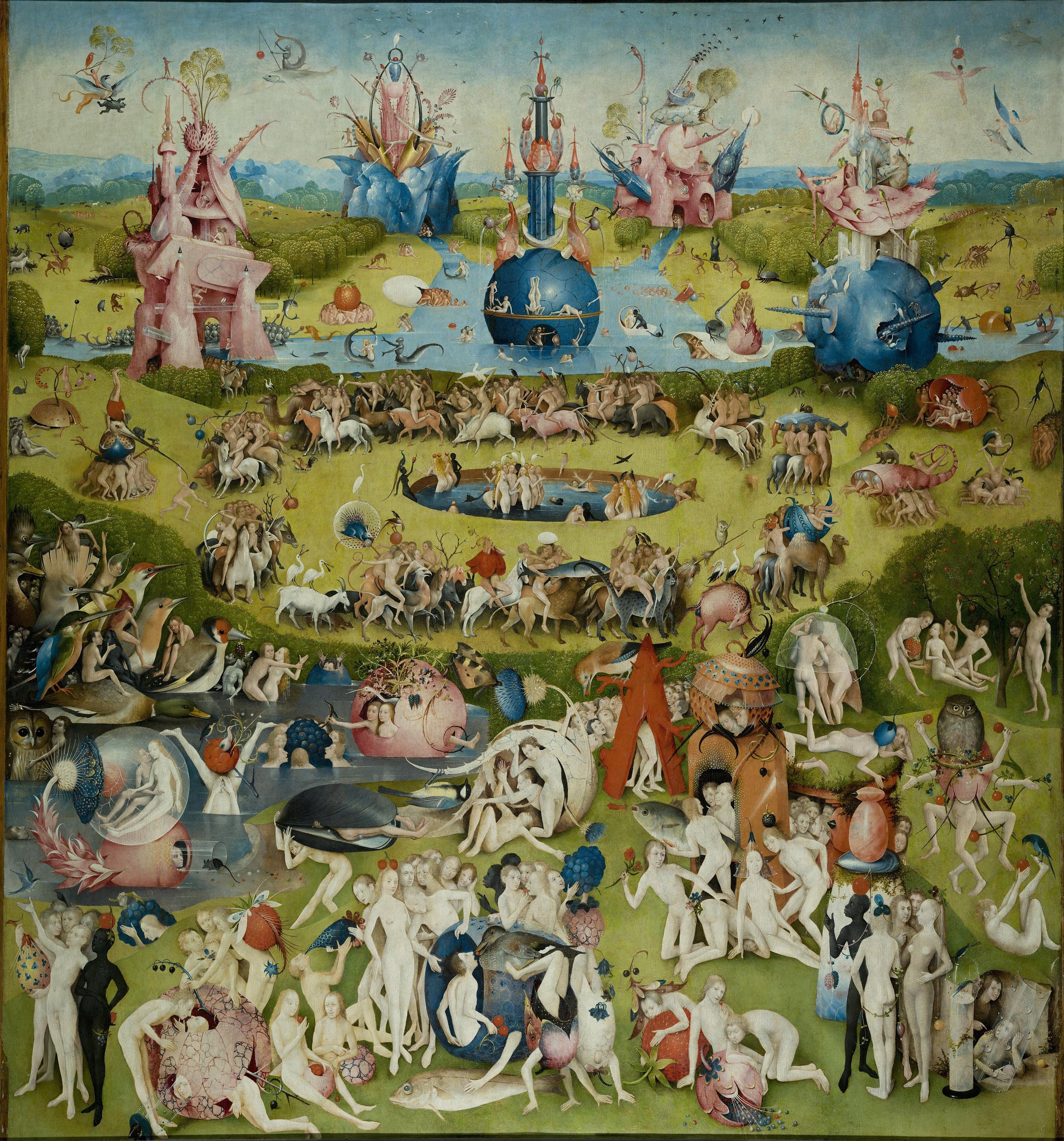 2024年レディースファッション福袋特集 ヒエロニムス・ボス：快楽の園（三連祭壇画 1490）キャンバス 洋書