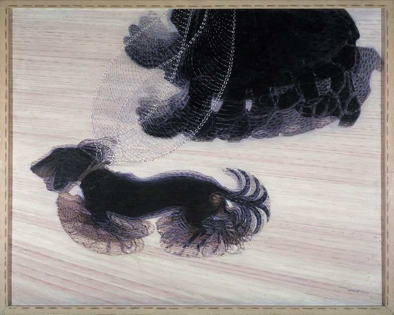 Balla Dynamism of a Dog on a Leash 1912 Canvas