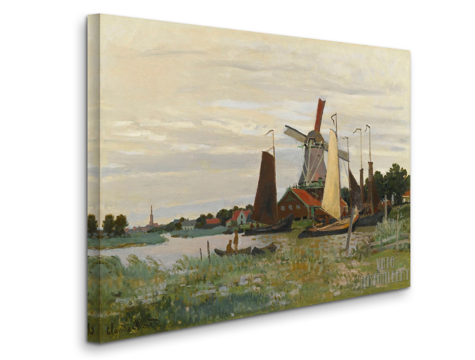 Claude Monet : Windmill at Zaandam 1871 Canvas Gallery - Etsy