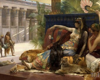 Alexandre Cabanel : Cleopatra Testing Poisons on Condemned Prisoners (1887) Canvas Gallery Wrapped or Framed Giclee Wall Art Print (D3560)