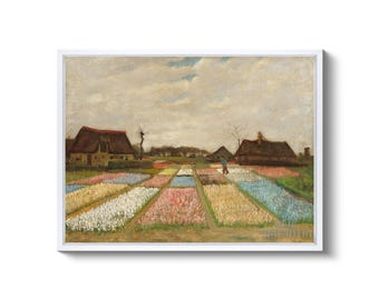 フィンセント・ファン・ゴッホ：オランダの花壇（球根畑 1883年