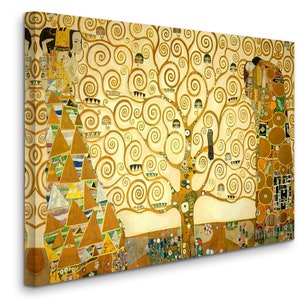 Gustav Klimt : The Tree of Life 1905 Canvas Gallery Wrapped or Framed Giclee Wall Art Print D4060 1 Panel Stretched Canvas